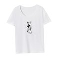thumbnail image 4 of Camiseta para Mujer Verano Suave Ropa Deportiva de Moda Camiseta básica para Caminar en la Oficina SG, 4 of 7