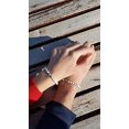 thumbnail image 3 of Pulsera de iniciales blancas para parejas y amigos: cuentas de piedra natural básicas como regalo, 3 of 4