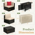 thumbnail image 6 of Devoko Exclusive 13 Pieces Fire Pit Seating, Outdoor Sectional Rattan Sofa Set with 50000 BTU Propane Fire Pit Table, Beige, 6 of 6