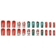 thumbnail image 5 of HYLLai Christmas Nail Stickers Set of 24 Pieces, Reusable Self-Adhesive Festive Nail Tips for Holiday Party and Home Decoration (G), 5 of 6