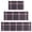 Purple and Green Checkered Pattern, variant on Purple and Green Checkered Pattern Kitchen Rugs Set Of 3, Non Slip Washable Kitchen Runner Rugs, Decorative Floor Mats for Sink Laundry and Home Use, 17"x30" + 17"x47" + 17"x59"