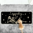 thumbnail image 4 of Sm:)e Spooky Skeleton Bone Day of the Dead Doormat 17x47 Inch, Black, 4 of 7