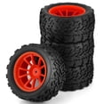 thumbnail image 2 of 4 Pcs 118MM 1/10 Pneu de Camion RC pour Arrma, Rouge, 2 of 5