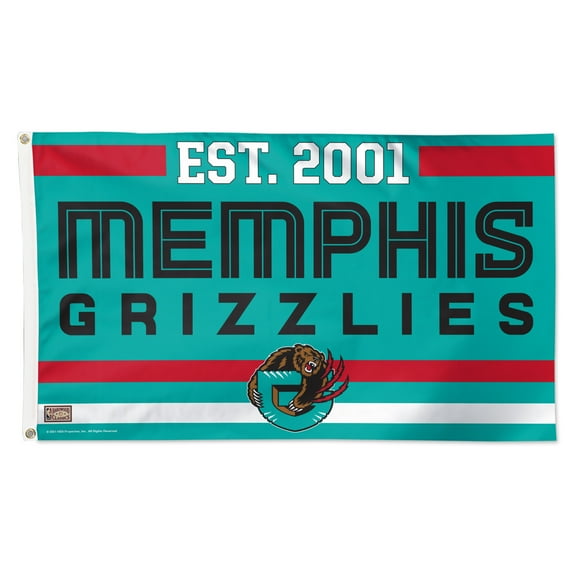 WinCraft Memphis Grizzlies 3' x 5' Single-Sided Franchise Establishment Deluxe Flag