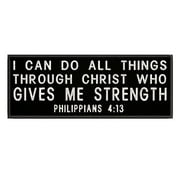 I Can Do All Things Philippians 4:13 Embroidered DIY Iron on or Sew-on Decorative Patch Badge Emblem Appliques Humor Saying Military Tactical Biker Emblem Series