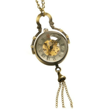 - Open Face Necklace Pocket Watch Woman Anti-Tarnish Ball Necklace Watch WP-OFPW