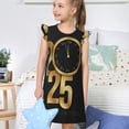 thumbnail image 4 of Balery 2025 Happy New Year Camisón de princesa para niñas, pijama de algodón con mangas abullonadas, suave y bonito.-Small, 4 of 6