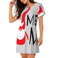 thumbnail image 2 of Picia Gnome Home With A Cute Gnome Pattern Women’s Nightdress – Casual Short-sleeved Loose-Fit Sleepwear, Soft Cotton Short-Sleeve Sleep Shirt for Relaxation & Comfort, 2 of 6