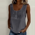 thumbnail image 4 of BUIGTTKLOP Women's Vintage Sleeveless Shirt,U Neck Embroidered Tank Top,Boho Summer Casual Top, 4 of 5