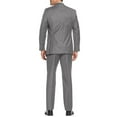 thumbnail image 2 of Alberto Nardoni Gray Suit Slim Skinny European Fit Vested 3 Pieces Suit Notch Lapel Side Vented, 2 of 3