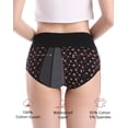 thumbnail image 5 of INNERSY Period Underwear for Women High Waisted Postpartum Maternity Panties 3-Pack(2XL,Romantic), 5 of 10