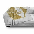 thumbnail image 3 of Florida Soft Flannel Fleece Throw Blanket, City Map with a Circular Design and Grunge Effect the Sunshine State, Cozy Plush for Indoor and Outdoor Use, 70" x 90", Pale Amber and White, by Ambesonne, 3 of 6