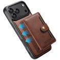 thumbnail image 2 of For iPhone 18 Pro Max 6.9" 2 in 1 Detachable Back Cover Wallet Case, With Card Holder Leather Pocket Slim Phone Case,Brown,For iPhone 18 Pro Max, 2 of 6