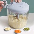 thumbnail image 2 of 1pc 500/900ML Manual Meat Mincer Garlic Chopper Rotate Garlic Press Crusher Vegetable Onion Cutter Kitchen Cooking Accessories (Green 900ml), 2 of 7