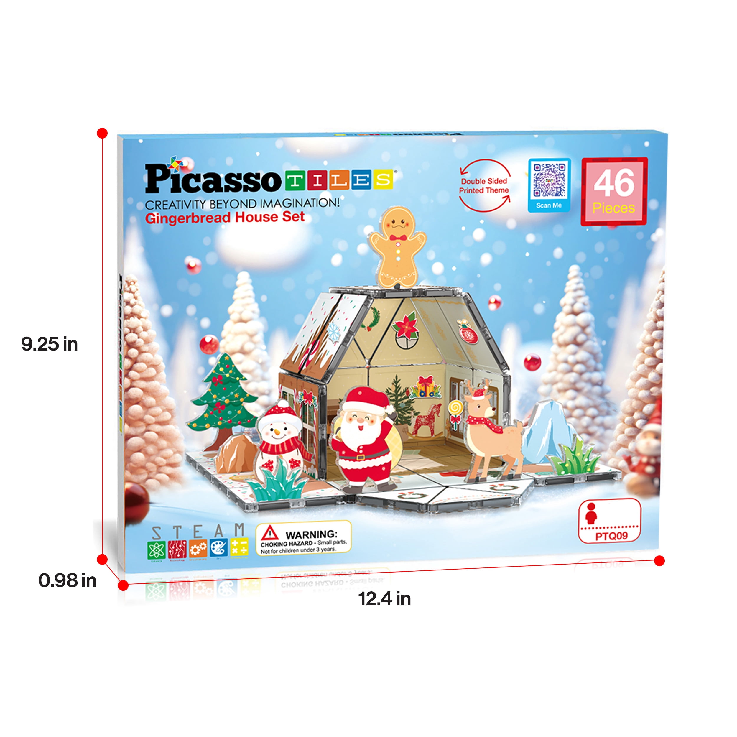 クリスマスセット PICASSO TILES Magnetic Building Blocks Gingerbread House Theme Toy