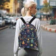thumbnail image 7 of FORMRS Mini Backpack Purse for Women Travel Daypack Casual Shoulder Bag, Dark Blue Christmas, 7 of 7