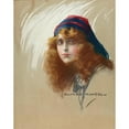 thumbnail image 2 of Alonzo Myron Kimball 15x18 Gold Ornate Wood Frame and Double Matted Museum Art Print Titled - Woman with Flowing Hair, 2 of 4