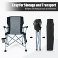 thumbnail image 6 of Honeilife Folding Camping Chair Adult Support 330lbs, Heavy Duty Portable Outdoor Beach Chair, Foldable Lightweight Lawn Chair with Cup Holder&Carry Bag for Fishing Outside Sports Picnic, Grey, 6 of 7