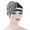 Black, variant on Caywon Women's India Hat Patchwork Braid Muslim Ruffletrendy Solid Color Ruffle All Packaged Spring Summer Wrap Cap(Wine,Free Size)