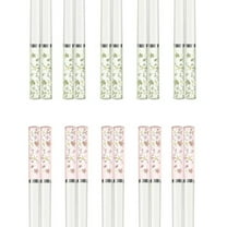 WSBArt 10 Pairs Reusable Fiberglass Alloy Chopsticks Dishwasher Safe, Lightweight Japanese Style Amber Cherry Blossom Sakura Chopstick, Flower Print Chopsticks for Household, Gift Set