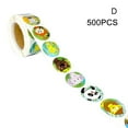 thumbnail image 2 of opvise 500pcs Waterproof Cute Animal Roll Stickers Kids Reward Decals Ornament Decor D, 2 of 5