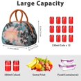 thumbnail image 2 of Jungle Leaves Lunch Bag, Insulated Cooler Tote with Tropical Plant Print, Ideal for Office, Picnic, and Vacation Use, 2 of 4