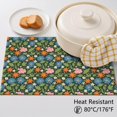 thumbnail image 5 of Placemat, Pioneer Flower Floral Print Pattern Place Mats Table Mat Set Of 2, PVC Washable Placemats for Party Kitchen Dining Decoration, 18x12 Inch, Fade Resistant, 5 of 6