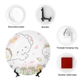 thumbnail image 5 of Lsque Sanrio Pattern Ceramic Decorative Plate Decorative Plates with Display Stand Personalized Porcelain Plate Ceramic Ornaments for Wall Hanging Decoration-8in, 5 of 6