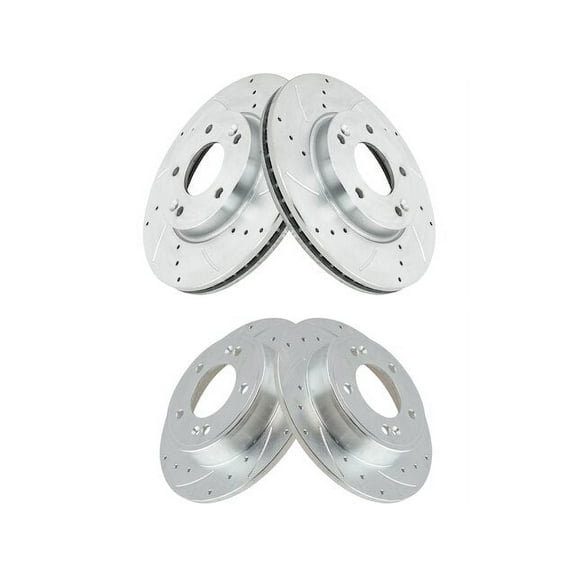 Brake Pad and Rotor Kit 4 Piece - Compatible with 2014 - 2018 Kia Soul 2015 2016 2017