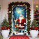 thumbnail image 5 of Christmas Door Curtain Santa Claus Polyester Fabric Decorative Cover for Holiday Party Wall and Door Hanging Festival Home Decor, 5 of 6