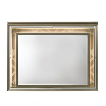 Acme Furniture Skylar Mirror w/LED, LED & Dark Champagne (25324)