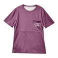 thumbnail image 3 of Gelikeya Women's Oversize Nursing Breastfeeding Shirts Hidden Zipper Short Sleeve Loose Fit Maternity Tops Casual Clothing Purple, Size M, 3 of 3