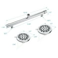 thumbnail image 4 of Cerypsa Double Shower Head with Built-in Valve, High Pressure 8 Setting Dual Shower Head-Chrome, 4 of 5