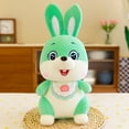 thumbnail image 2 of hirigin Bunny Stuffed Animal, Cute Rabbit Doll Plush Toy with Bib, Birthday Gift for Boys Girls, 2 of 6