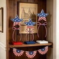 thumbnail image 4 of Nkmbld 3Pcs 4th of July Patriotic Tiered Tray Decor Wooden Star Sign, Vintage Star Shaped Wood Blocks, American Patriotic Table Decoration for Home Kitchen, 4 of 8