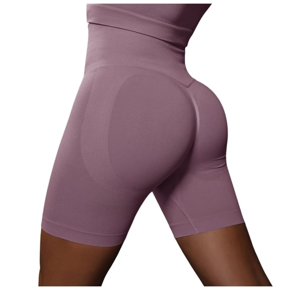 UAYOTSE Women's Yoga Shorts High Waist Seamless Biker Shorts for Gym Sports Running Daily Casual Active Wear,Sizes L
