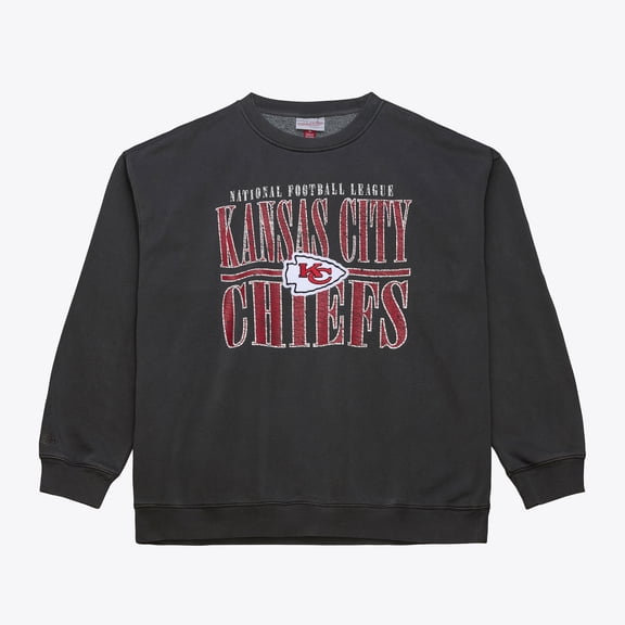 Men's Mitchell & Ness Black Kansas City Chiefs Downtown Collection Fleece Sweatshirt