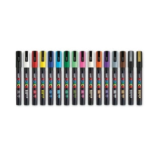POSCA Black & White - Fine to Medium Set of 8 Pens (PC-5M, PC-3M, PC-1M,  PC-1MR) 