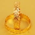thumbnail image 4 of NEW! Sunsoul by Touchstone "Golden Bangle Collection" Indian Bollywood Fashion Hand Peeled Workmanship Designer Jewelry Bracelets Bangle In Gold Tone. Set Of 2. For Women. BBB--351D01---Y, 4 of 8