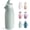 Grayish green, variant on 12oz Small Insulated Water Bottle Travel Flask Mug, Saxony Blue | 24H Cold & 8H Hot | 100% Leakproof & BPA-Free | Soft Silicone Handle | Dishwasher Safe | Fits Car Cup Holder