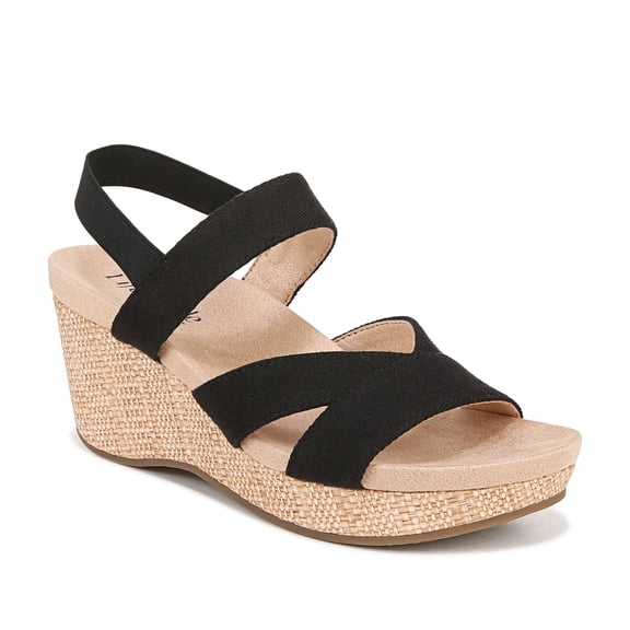 LifeStride Womens Danita Strappy Wedge Sandal - Medium & Wide Width