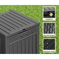 thumbnail image 3 of Bifanuo Bifanuo Outdoor Waterproof 48 Gallons Resin Deck Box, Black, 3 of 7