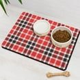 thumbnail image 3 of Dog Food Mat 16x24 Inch with Vintage Checkered Print, Durable Absorbent Waterproof Pet Feeding Mat, Non-Slip, Quick Dry, Easy Clean Featuring Rustic Plaid and Retro Patterns, 3 of 7