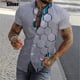 thumbnail image 3 of Camisa con estampado geométrico y personalidad en 3D para hombre, camisas casuales de manga corta con botones, camisas de playa de gran tamaño para hombre, 3 of 5