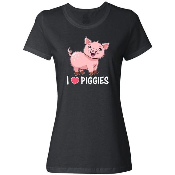 Inktastic I Love Piggies- cute pig Women's T-Shirt