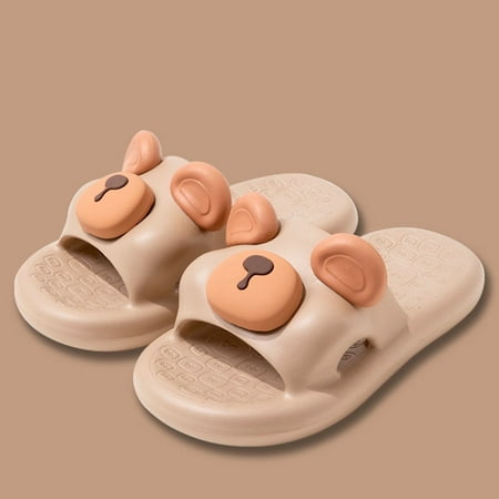 

Aayomet Women Slippers Slippers For Summer New Cartoon Shape Women Slipper For Outdoor Soft Non Slip Bathroom Slippers For Women Khaki 10