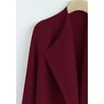 thumbnail image 4 of CHICWISH Women's Burgundy Classy Open Front Knit Coat, Size XL, 4 of 8