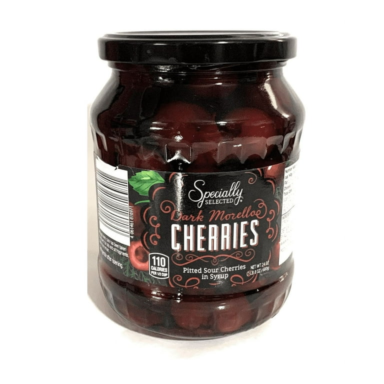 Specially Selected Dark Morello Pitted Sour Cherries, Large 24 oz