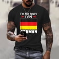 thumbnail image 2 of T-Shirt pour Homme à Imprimé de Lettres Allemandes, Confortable, Estival et Décontracté, en Tissu Extensible, pour l'Intérieur et l'Extérieur, 2 of 6