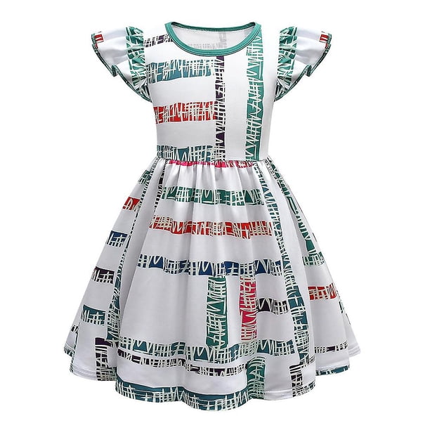 Stranger Things Temporada 4 Disfraz de fiesta Niños Niñas Vestido plisado con manga ondulada + Conjunto de conjunto de bolsa